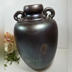 The Spring Shop Iridescent Ceramic Vase. Roman-style Shape Pottery Vase Decor